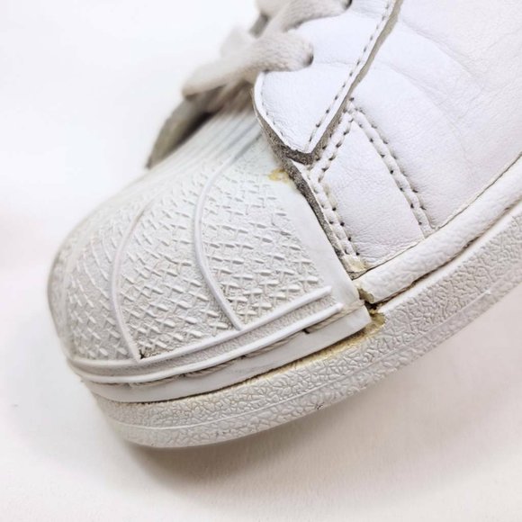 Adidas Originals Mens 10.5 Shoes White Shell Top 2003 Retro Sneakers Leather - Picture 8 of 10